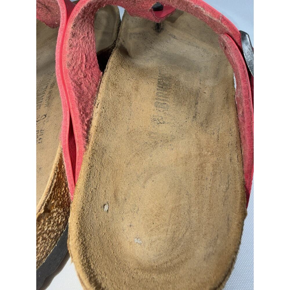Birkenstock Women’s Gizeh Thong Sandals Cork Footbed Pink Size 9 EU 40 - Picture 9 of 14